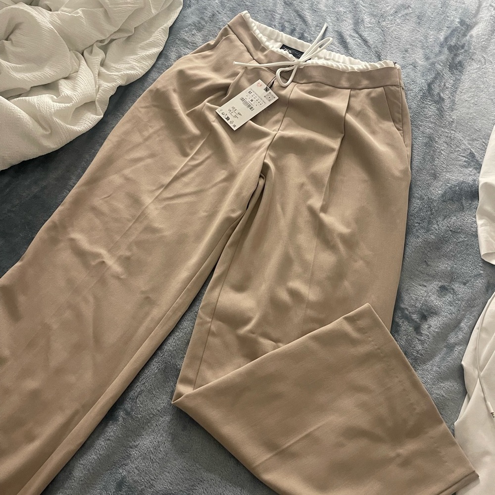 ZARA DOUBLE WAIST PANTS